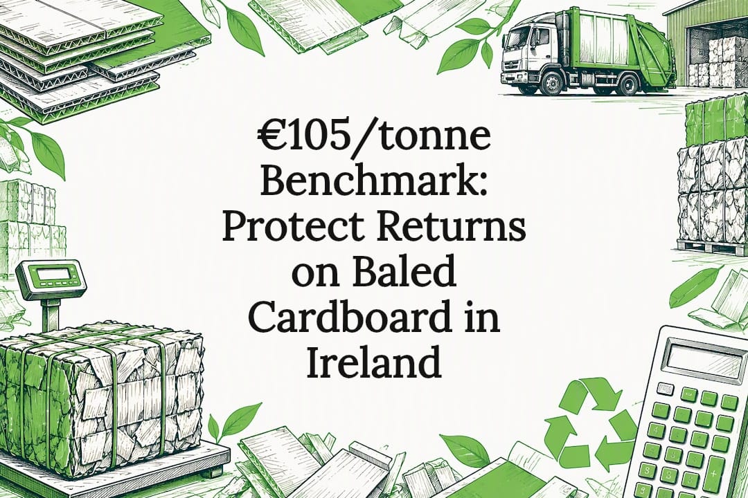 Illustrated title card for cardboard pricing benchmark