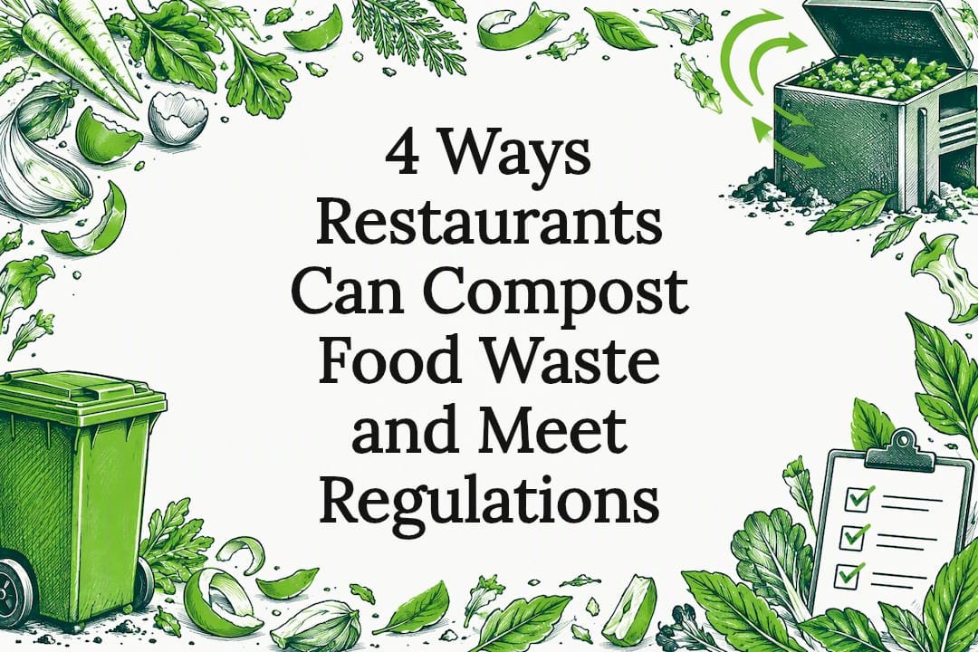Decorative restaurant composting title card