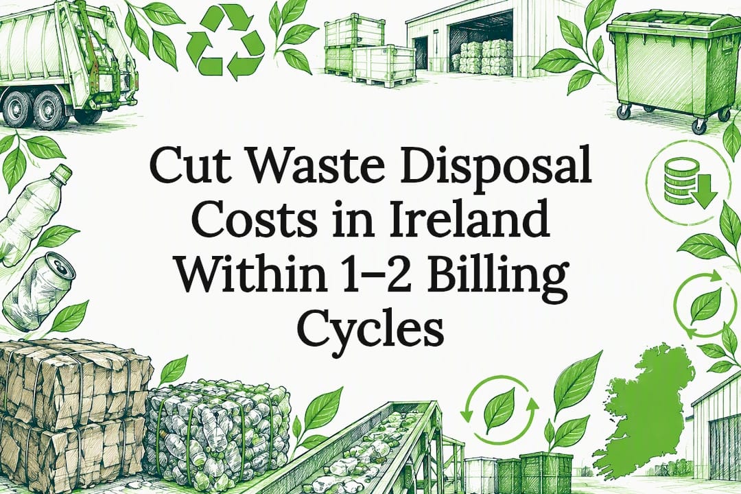 Waste reduction title card with sketched materials