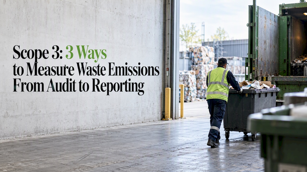 Operator transfers sorted waste at treatment facility