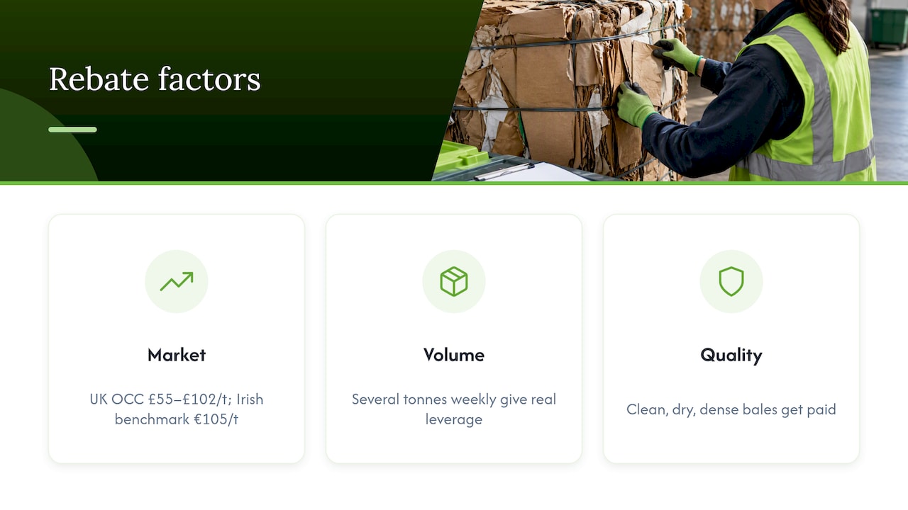 Market, volume and quality affect cardboard rebates