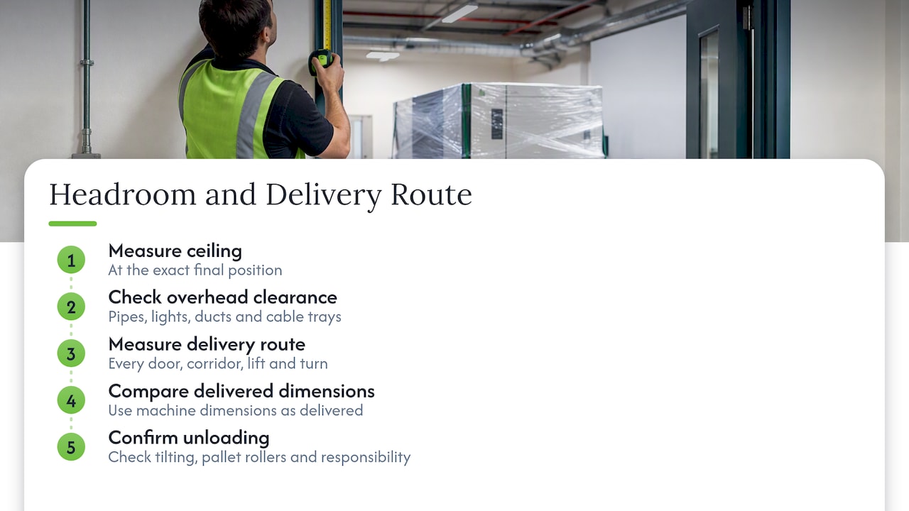 Baler delivery route measurement checkpoints